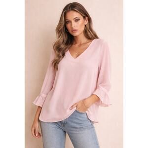 Banana Republic Flowy sheer Pink fairycore Medium Valentines Day Love Romantic